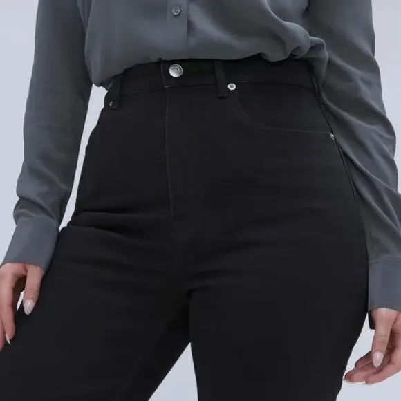 Everlane Womens The Curvy Way High Straight Leg Jean Size 29 Black